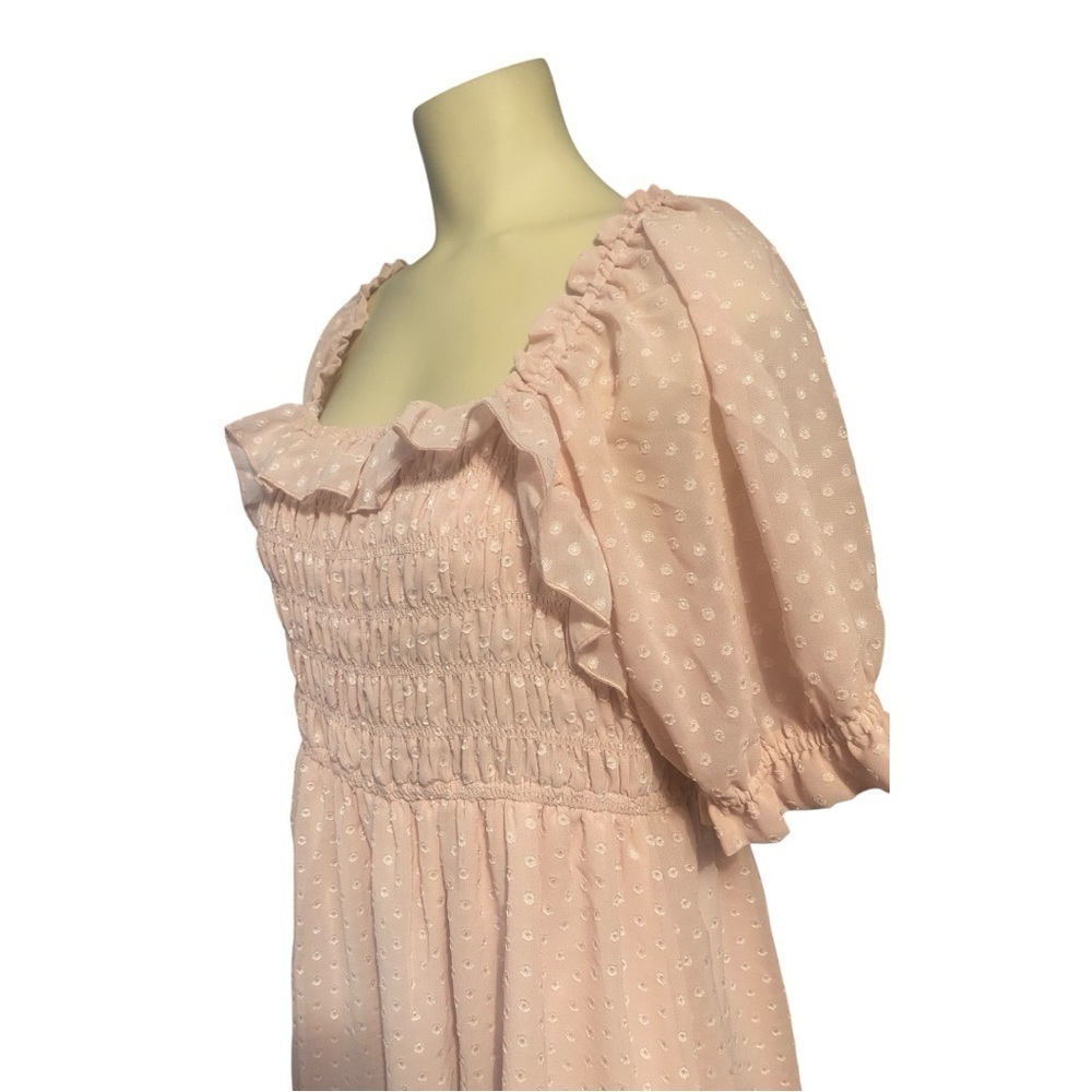 Orange Cream Ruffled Puff Sleeve Sundress - Picture 7 of 10